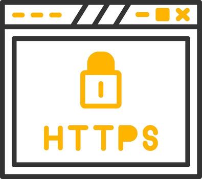 avanzado sitio web seguridad capa línea dos color vector