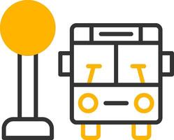 Central Bus Station Hub Line Two Color vector