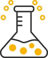 Transparent Laboratory Beaker Line Two Color vector