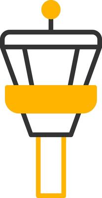 Air Traffic Control Tower Line Two Color