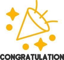 Joyful Congratulations Banner Line Two Color vector