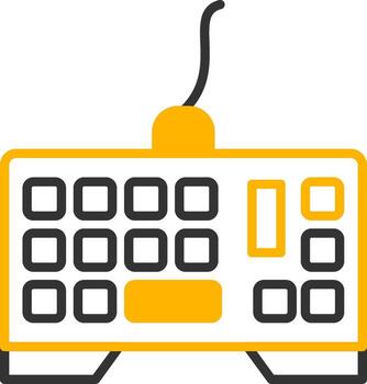 Mechanical Gaming Keyboard Line Two Color vector