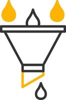 Water Filtering Funnel Icon Line Two Color vector