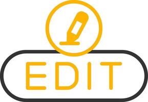 Edit Content Button Line Two Color vector