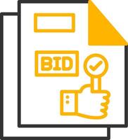 Competitive Project Bid Submission Line Two Color vector