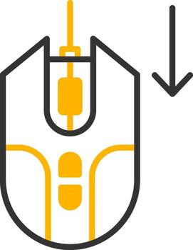 Vertical Page Scroll Line Two Color vector