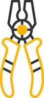 Multi Grip Hand Pliers Line Two Color vector