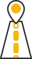 Green Mile Marker Post Line Two Color vector