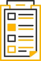 Job Application Clipboard Visual Line Two Color vector