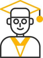 Young School Student Line Two Color vector