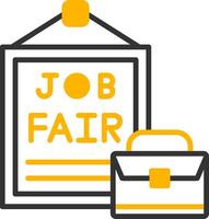 Job Fair Event Poster Line Two Color vector