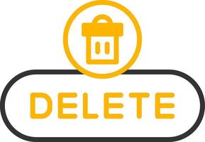 Delete Entry Button Line Two Color vector