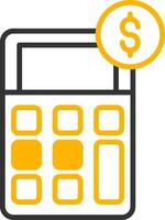 Loan Calculator Interface Tool Line Two Color vector