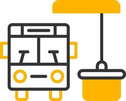 Passenger Boarding Platform Line Two Color vector