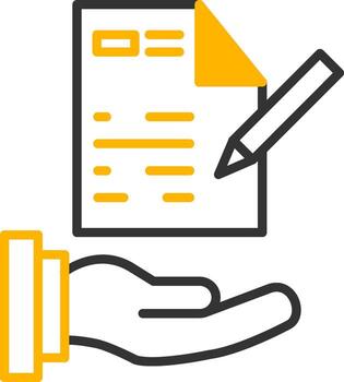 personalizado cliente proyecto propuesta línea dos color vector