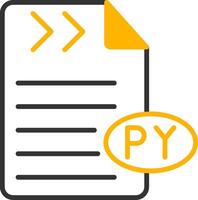 Python Programming Language Icon Line Two Color vector