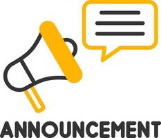 Special Announcement Alert Line Two Color vector