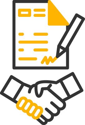 Digital Contract Agreement Form Line Two Color