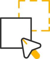 Drop Item in Field Line Two Color vector