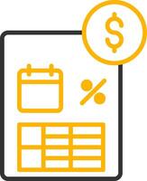 Bank Loan Disbursement Icon Line Two Color vector