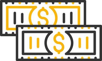 Salary and Income Icon Line Two Color vector