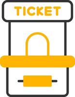 Manual Ticket Booth Line Two Color vector