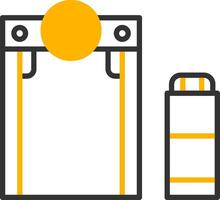 Departure Boarding Gate Line Two Color vector