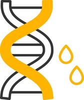 Double Helix DNA Strand Line Two Color vector