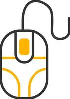 Optical Computer Mouse Line Two Color vector