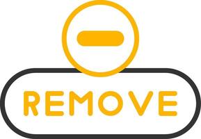 Remove Selected Button Line Two Color vector