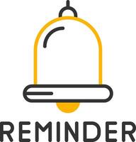Friendly Reminder Message Line Two Color vector