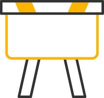 Wall Mounted Whiteboard Line Two Color vector