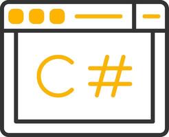 A yellow and black icon of a c - c - c - c - c - c - vector