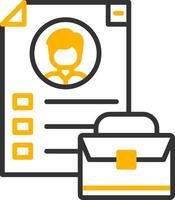 Digital Career Portfolio Preview Line Two Color vector