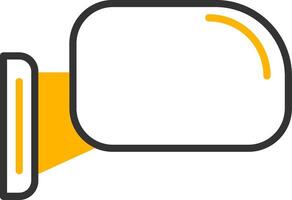 Exterior Side Mirror Line Two Color vector