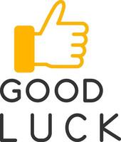 Good Luck Wishes Card Line Two Color vector