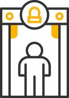 Security Screening Checkpoint Line Two Color vector