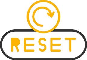 Reset Form Button Line Two Color vector