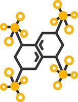 Chemical Formula Notation Line Two Color vector