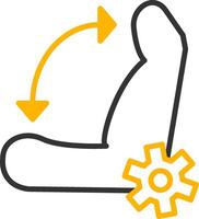 Adjustable Car Seat Mechanism Line Two Color vector