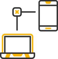 Connection Refused by Server Line Two Color vector