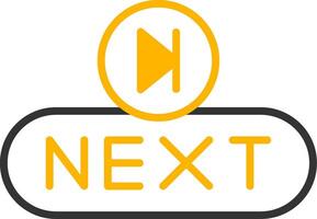 Next Step Button Line Two Color vector