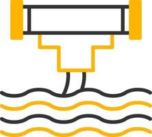 Wasting Clean Water Alert Line Two Color vector
