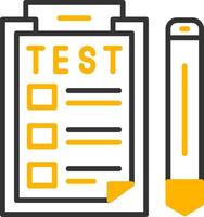 Pre Employment Test Icon Line Two Color vector