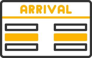 Electronic Arrival Board Line Two Color vector