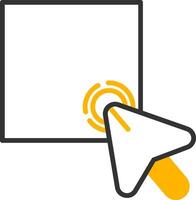 Long Screen Hold Line Two Color vector