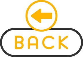 Back Navigation Button Line Two Color vector