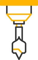 Multi Size Drill Bits Set Line Two Color vector