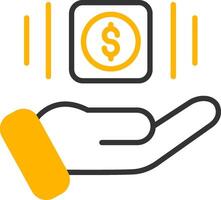 Short Term Payday Loan Icon Line Two Color vector