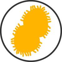 Neisseria meningitidis Meningitis Pathogen Line Two Color vector
